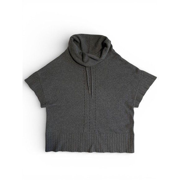 Smartwool Sweaters - Smartwool Merino Cowl Neck Short Sleeve Sweater Boxy Minimalist Gray S/M